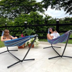 Hamaca Portátil Soporte Negro Desarmable + Más Estuche